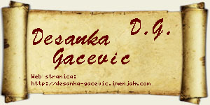 Desanka Gačević vizit kartica